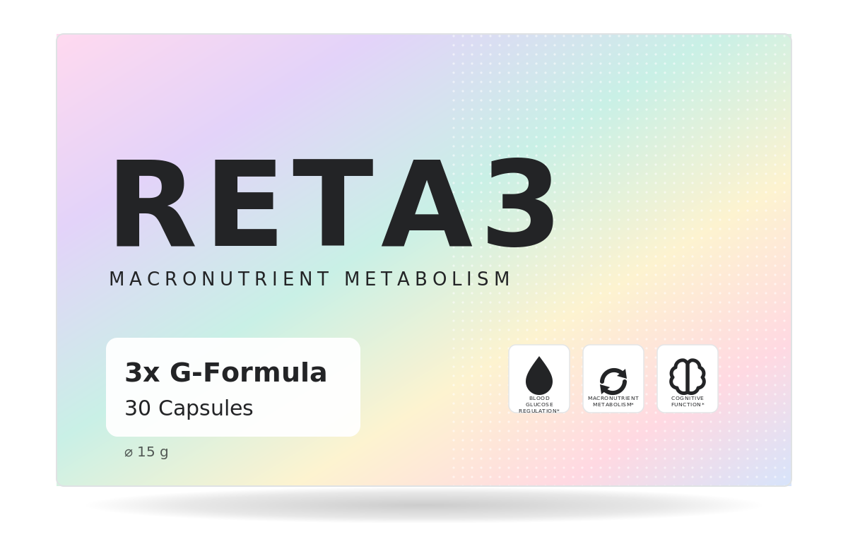 RETA3 3x G-Formula – Nahrungsergänzungsmittel · vegan · 30 Kapseln
